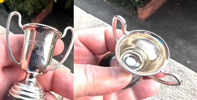 2 Handled Silver Trophy Cup - Preece & Willicombe - London - 1949 - image 1 of 4