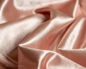 Rouge 4 Wege Stretch Seidensatin Stoff Meterware Dick Satin - Bild 1 von 9