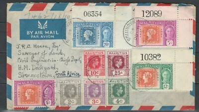 MAURITIUS POSTAL HISTORY  BRITISH COLONIES COVER TO SOUTH AFRICA LOT (BCL 68) - Image 1 of 2