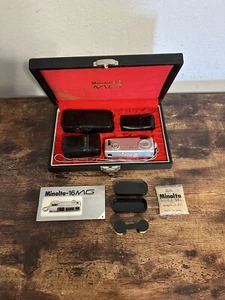 Vtg 1960's Minolta 16 MG Miniature Spy Film Camera w/Flash Manual & Case EXTRA's - Picture 1 of 4