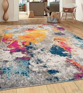 Rugshop Sky Collection Modern Abstract Area Rug 7'10" x 10' Multi - Picture 1 of 5