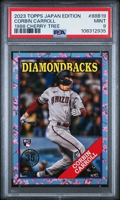 2023 Topps Japan Edition Corbin Carroll PSA 9  Cherry Tree RC  Low Pop - Image 1 of 2
