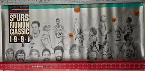 Póster de baloncesto de colección San Antonio Spurs Reunion Classic 1991 35 x 16 - Imagen 1 de 11
