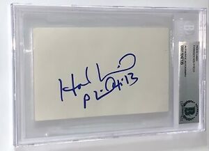 Evander Holyfield boxing signed Index Card beckett bas champ