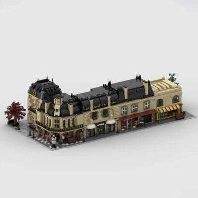 MOC: Modular Old Street with 5 Buildings and a Transport Truck 13358 Pieces - Image 1 of 4
