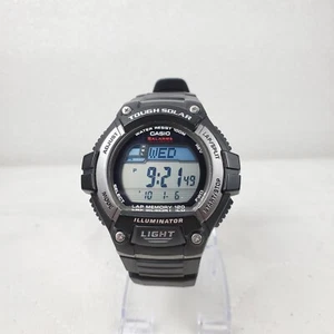 CASIO W-S220 TOUGH SOLAR LAP MEMORY 120 5 ALARMS WATER RESISTANT MEN'S WATCH - Picture 1 of 10