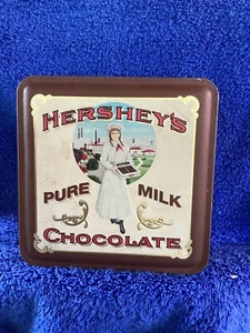 Vintage 1992 Hersheys Pure Milk Chocolate Tin, 6 X6, A Nice Piece - Picture 1 of 7