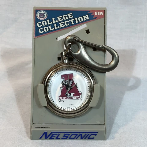 Vintage Alabama Crimson Tide Quartz Pocket Watch Nelsonic College Collection Cover