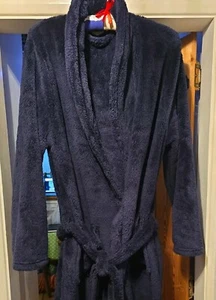 Men’s M&S Soft Fleece Robe Dressing Gown Midnight Navy Size M Marks & Spencer - Picture 1 of 10