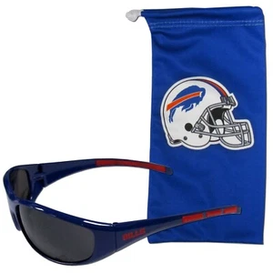 Buffalo Bills Wrap Sunglasses w/Microfiber Bag (NFL Football) - Picture 1 of 3