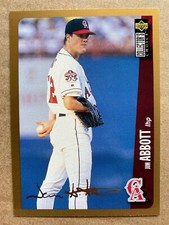 JIM ABBOTT 1996 Collector's Choice GOLD Signature parallel #78 CALIFORNIA ANGELS