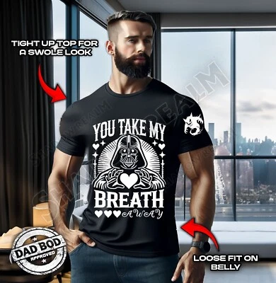 Camisa You Take My Breath Away | Divertida Darth Vader | Camiseta Star Wars | S-4XL Foto 1 de 3