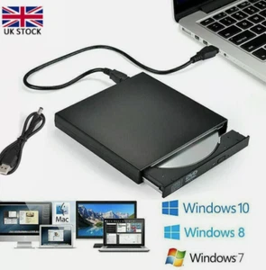 USB External DVD CD Hard Disc Burner Player Reader Optical Drive for PC Laptop - Afbeelding 1 van 6