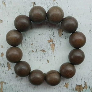 Pulsera de madera de agar Borneo Aetoxylon 20 mm 12 cuentas Gaharu Buaya Aloeswood #10 - Imagen 1 de 3
