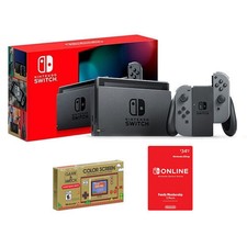 Nintendo Switch Gray Joy-Cons + Game & Watch + Nintendo Online 12M Membership