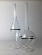 Paar Ampullen aus geblasenem Glas, original handgefertigtes Design Made in Italy