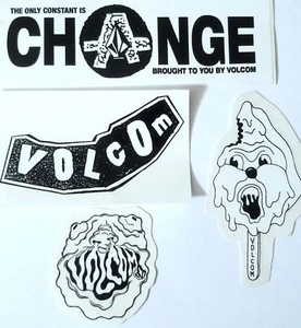VOLCOM 4 SURF SKATE STICKER LOT SKATEBOARD SURFBOARD STREET WEAR VINYL FASHION - Picture 1 of 16