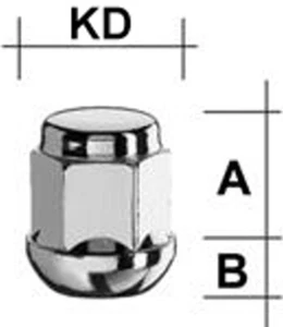 Radmutter M12 x 1,5 x 27mm Kugelbund R12 SW19  - Bild 1 von 1