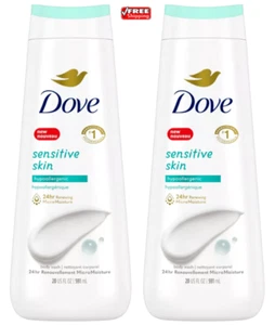 Dove Sensitive Skin Hypoallergenic Cleanser & Moisture Body Wash 20oz -Pack of 2 - Picture 1 of 2