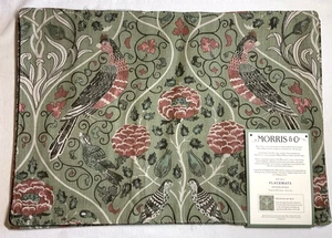 MORRIS & CO TISCHSETS (4) JAHRESZEITEN VON MAY GRÜN BRAUN 13 x 19 100 % BAUMWOLLE NEU MIT ETIKETT - Bild 1 von 2