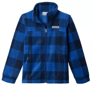 Columbia Boys Zing III Fleece Jacket Mountain Blue Check Various Sizes NWT - Picture 1 of 5