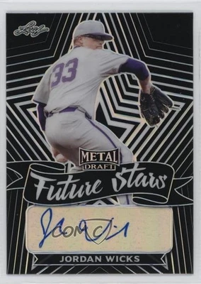 2021 Leaf Metal Draft Future Stars Black Rainbow /15 Jordan Wicks #FS-JW2 Auto - Image 1 of 2