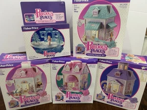 Vintage Precious Places Lot Häuser Teich Pony Zoohandlung Ballett Hochzeit Kapelle Schlüssel - Bild 1 von 23