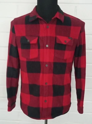 Camisa de franela Oneill para niños grande roja manga larga negra a cuadros botones a presión EXC LN Foto 1 de 4