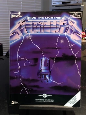 Metallica Ride The Lightning Guitar Songbook Tabs (1990) POSTER INTACT Metal NM - Image 1 of 4
