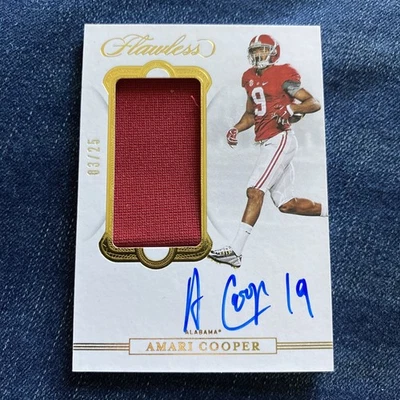 Amari Cooper 2020 Panini Flawless Collegiate Auto 3/25 - Image 1 of 2