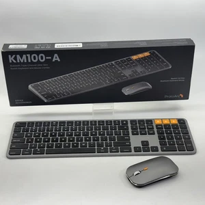 ProtoArc Full Size Backlit Bluetooth Keyboard & Mouse for Mac, PC, iPad KM100-A - Picture 1 of 7