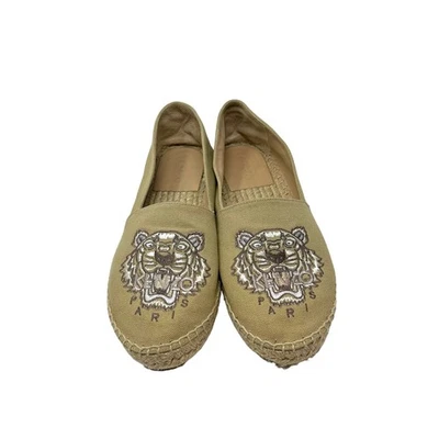 Alpargatas Kenzo Beige Clásicas Bordadas Tigre Beige Tostado Talla 38 / EE. UU. 6,5 Foto 1 de 4