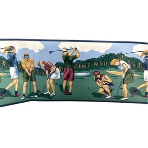 Vintage Imperial Ladies Golfing Wallpaper Border - 17+ Yards - Picture 1 of 8