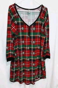 Buc-ee's Christmas Holiday Plaid Nightgown Women's Size 2XL -J7 - Picture 1 of 5