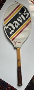 Vintage Davis Hi-point Wooden Tennis Racquet w/ Cover Victor TAD Grip Retro - Picture 1 of 8