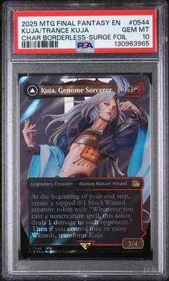 2025 MTG Final Fantasy Kuja, Genome Sorcerer Borderless Surge Foil #544 PSA 10 - Image 1 of 2