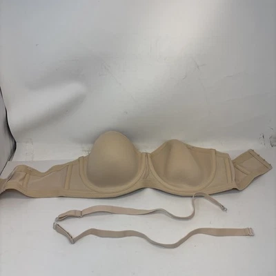 Wacoal 38DD Red Carpet Full Figure Underwire Strapless Bra 854119 Beige LIKE NEW - Image 1 of 4