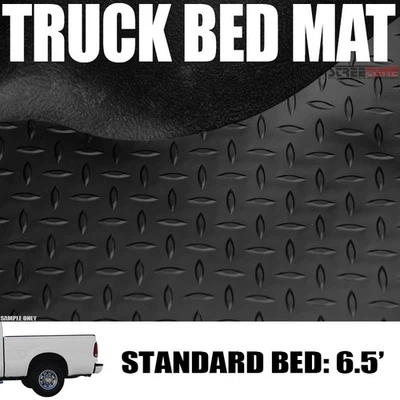 Black Rubber Diamond Pattern Truck Bed Mat For 99-16 F250/F350 Superduty 6.5 Ft — 第 1/4 张图片