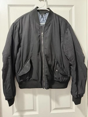 Women’s Divided H&M Black Bomber Jacket Size Large - Изображение 1 из 3