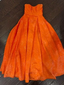 Wedding Guest, Dress Women's Orange Color Sleeveless Gown Dress Size 8 - Picture 1 of 8