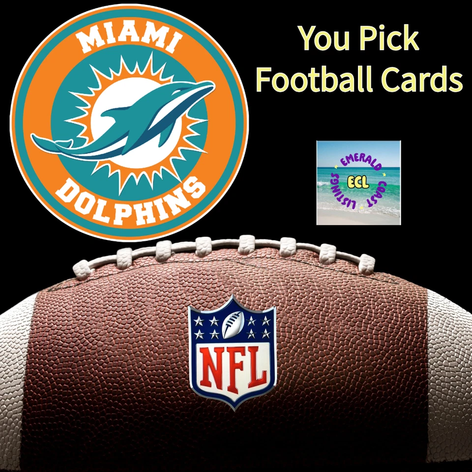 Miami Dolphins  NFL Football Team Trading Cards (You Pick Your Cards) - Image 1 of 1