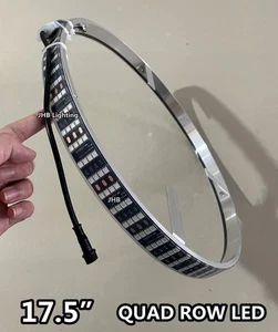 Parts : ONLY 1PC 17.5" QUAD ROW CHASING LED Wheel Ring Rim Light (Not a set) - Picture 1 of 2