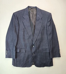 Christian Dior Le Connaisseur Dillards Vintage Navy Tweed Blazer Jacket Mens 41R - Picture 1 of 9