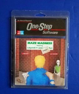Commodore 64 / 128 MAZE MADNESS GAME Floppy Disk Vtg 1985 in Factory Package - Picture 1 of 5