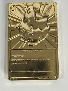 Togepi Pokemon Limited Edition Nintendo 1999 23K Gold Plated Metal Trading Card - Picture 1 of 2
