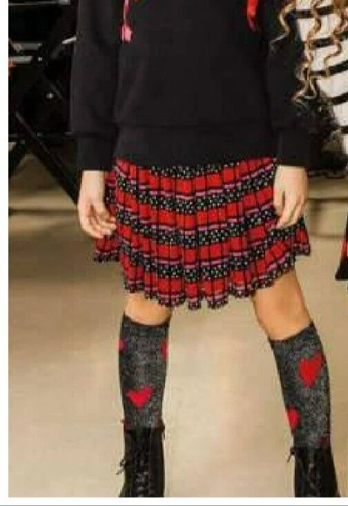 ЮБКА ДЛЯ ДЕВОЧЕК SONIA RYKIEL PARIS КРАСНАЯ ЧЕРНАЯ ПОЛОСА ЗВЕЗДЫ НАТЯГИВАЮТСЯ НА КРЕП МИНИ БЛИК 8 - Изображение 1 из 4