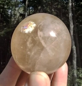 CITRINE GORGEOUS LIGHT FILLED NATURAL POLISHED CRYSTAL SPHERE MADAGASCAR  - Picture 1 of 8