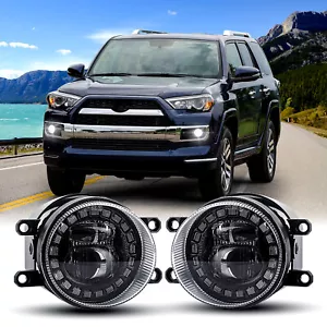 2x Driving LED Halo Fog Lamps DRL For Toyota 4Runner 2010-2017 Corolla 2009-2016 - Picture 1 of 12