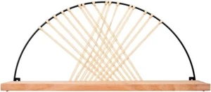 Wooden Metal Black Macrame Wall Shelf - Decorative Wall Floating Hanging Shelf - Picture 1 of 1