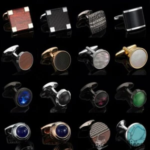 Sculpt Rings™ Men's Wooden Cufflinks – Vintage Metal & Wood Design, Formal - Picture 1 of 48